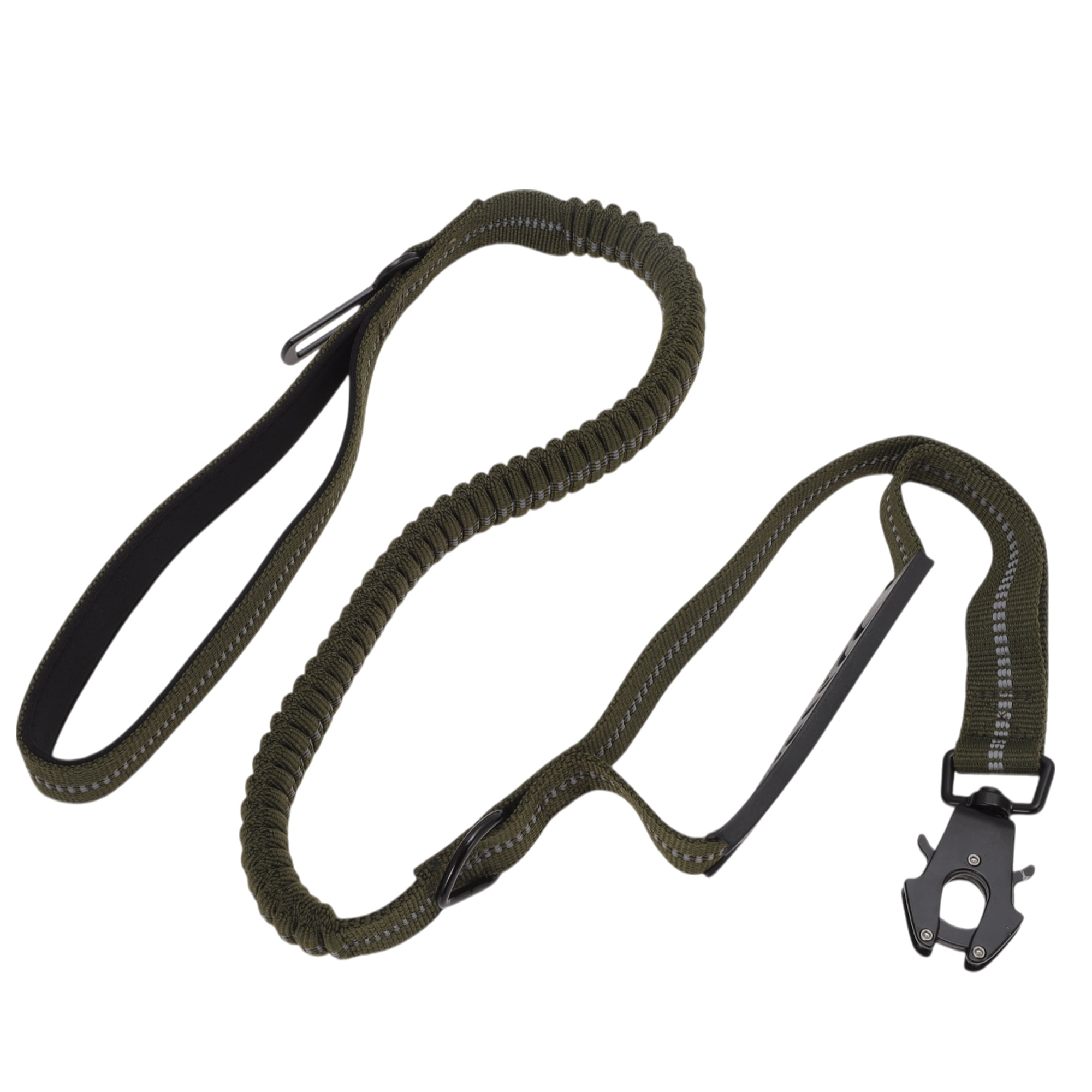 Unique Bargains Dog Leash Absorbing Padded Handle Heavy Duty Reflective Green