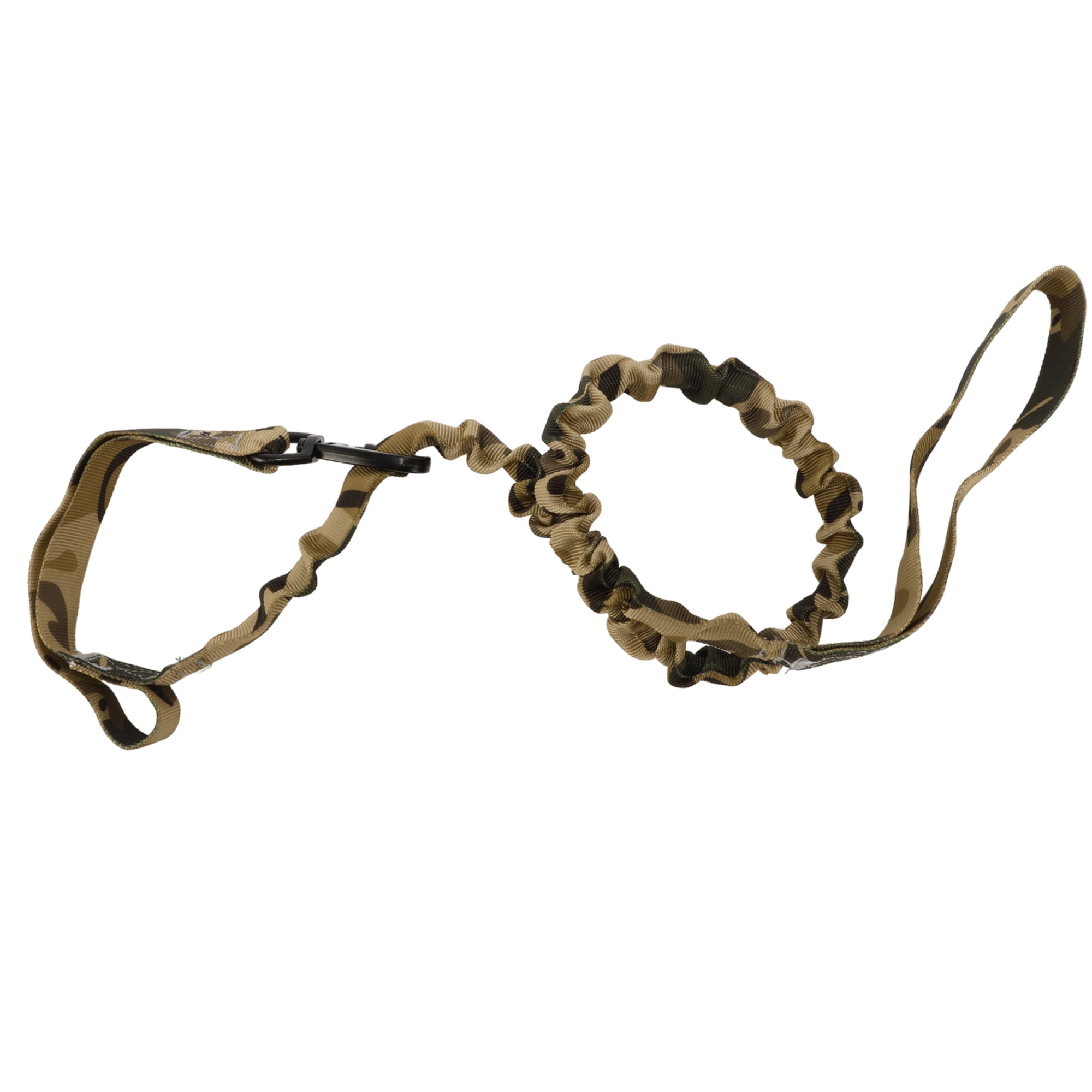 Unique Bargains Dog Leash Nylon Double Handle Elastic Rope for any Dogs Coffee Color