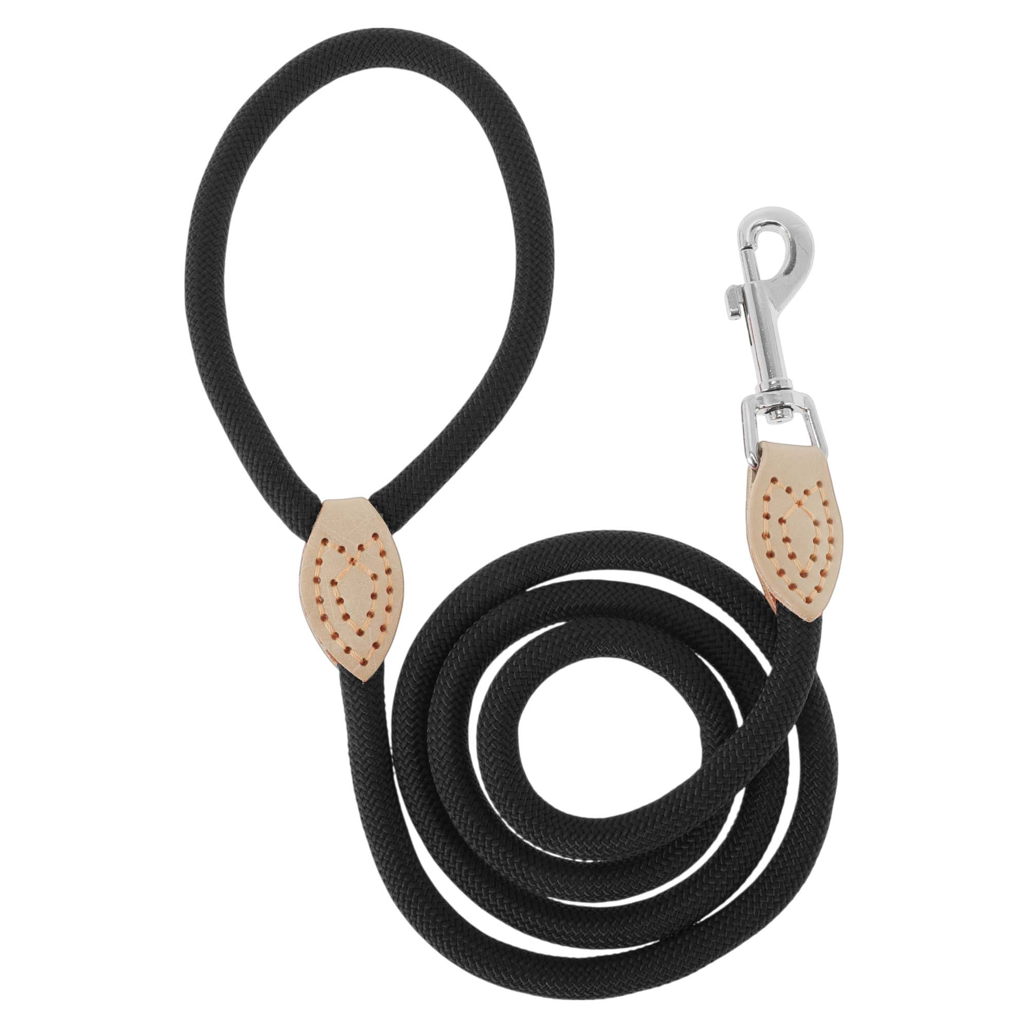 Unique Bargains Dog Leash Rope Training Rope Black 0.59"