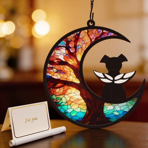 Unique Bargains Dog Memorial Gifts Life Tree Double-layer Pet Memorial Gifts for Dogs Loss of Dog Sympathy Gift Colorful 1 Set