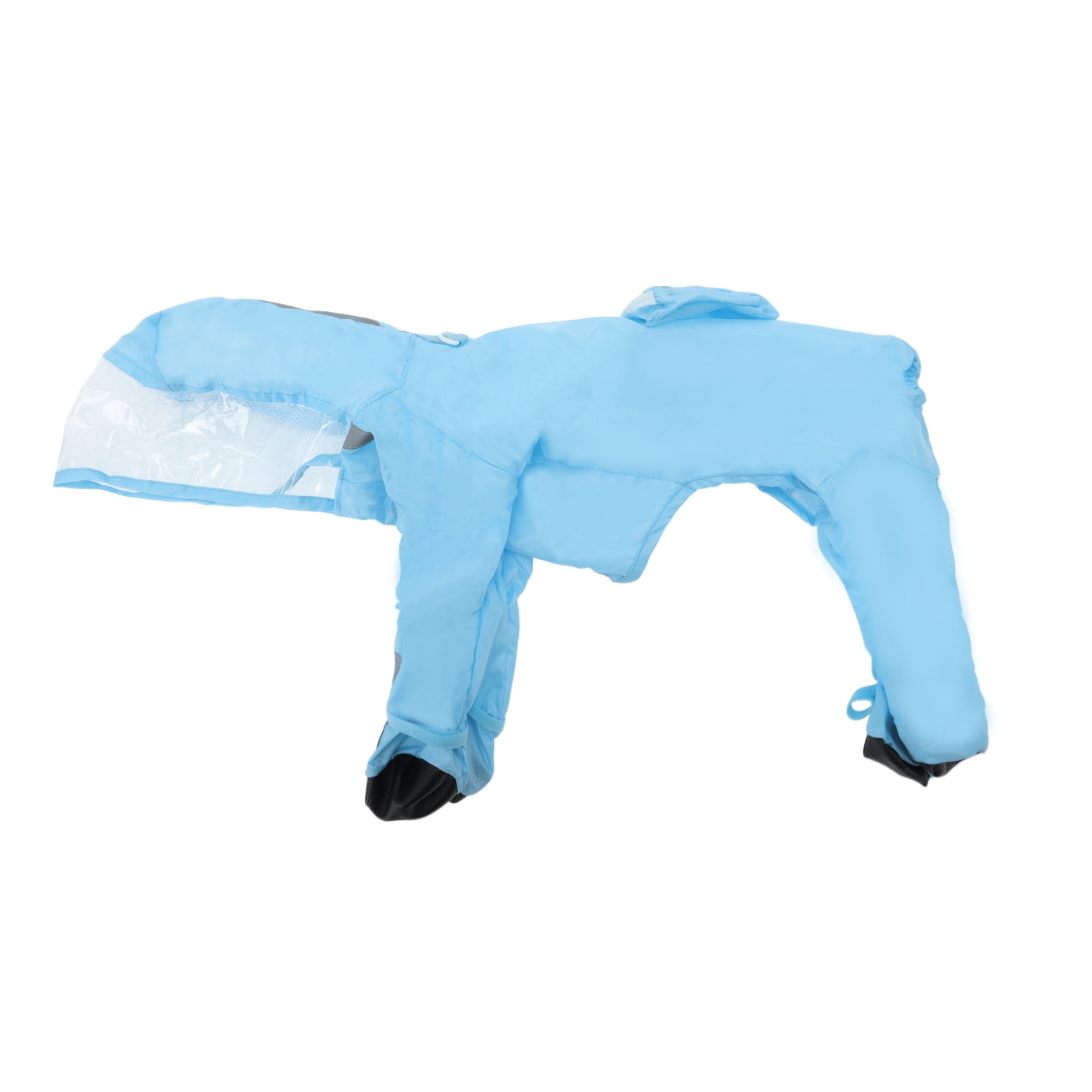 Unique Bargains Dog Raincoat Full Coverage with Reflective Strip Design L Size