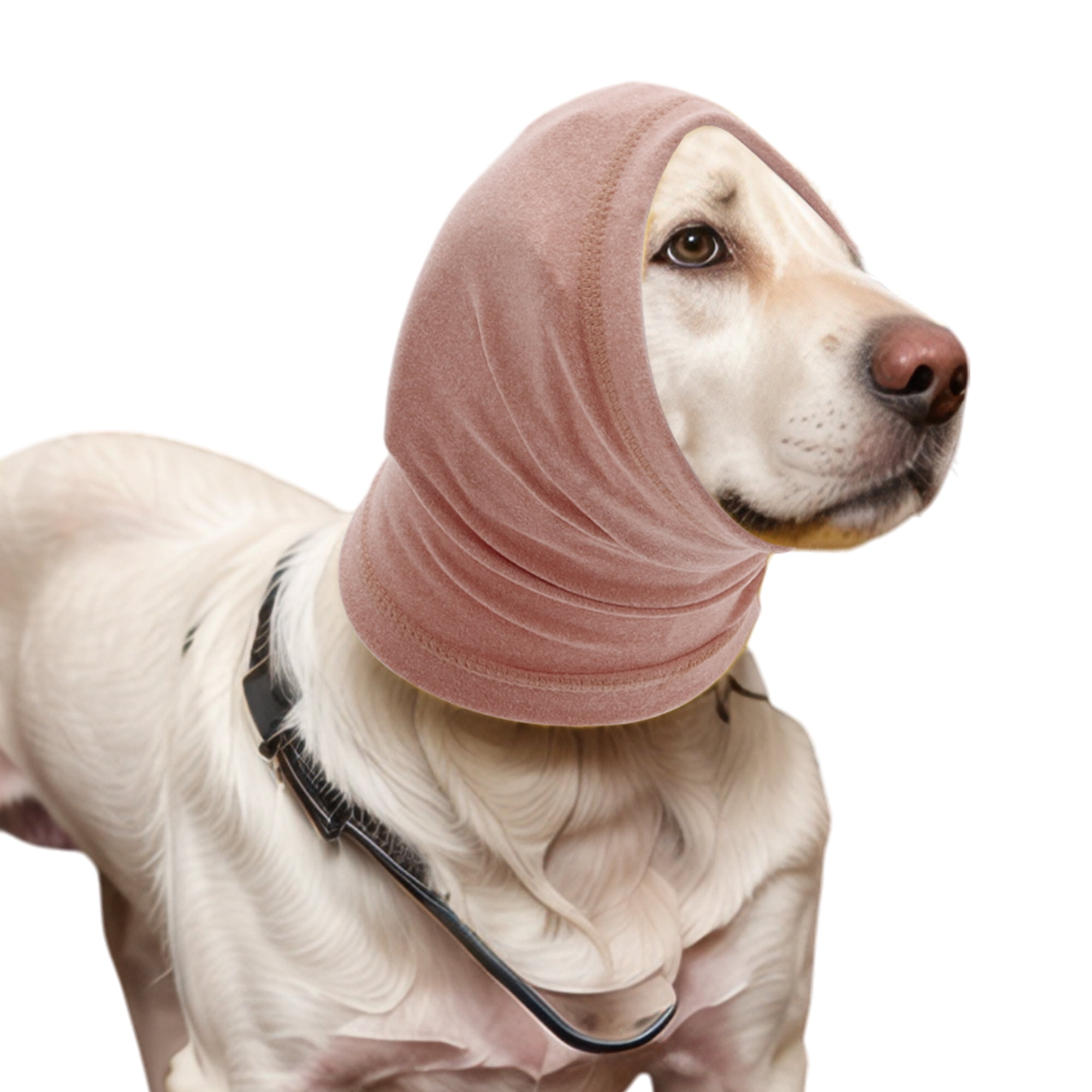 Unique Bargains Dogs Calming Headband Dog Ear Muff Noise Protection Pink L