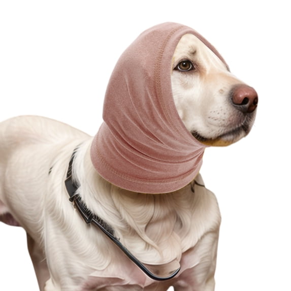 Unique Bargains Dogs Calming Headband Dog Ear Muff Noise Protection Pink L