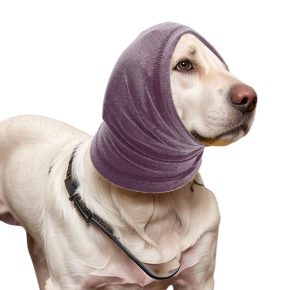 Unique Bargains Dogs Calming Headband Dog Ear Muff Noise Protection Purple M