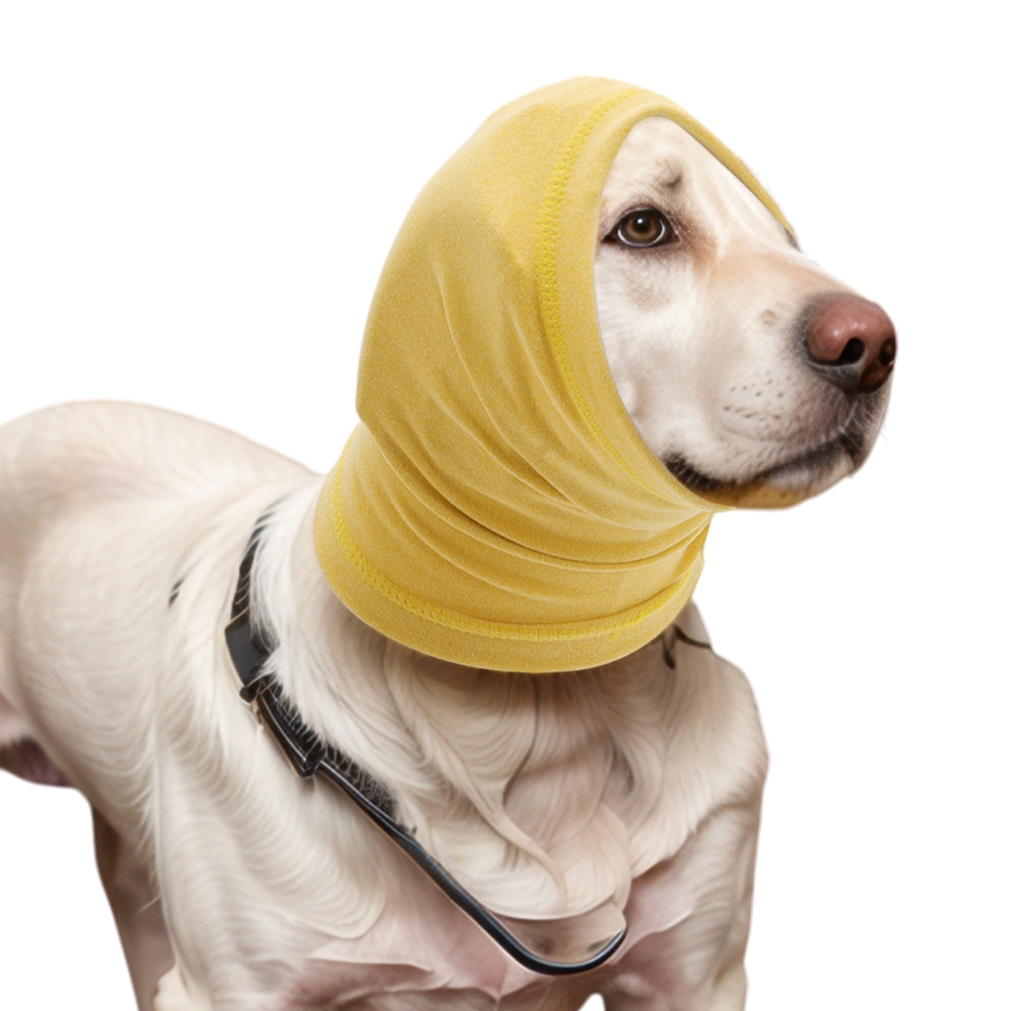 Unique Bargains Dogs Calming Headband Dog Ear Muff Noise Protection Yellow S