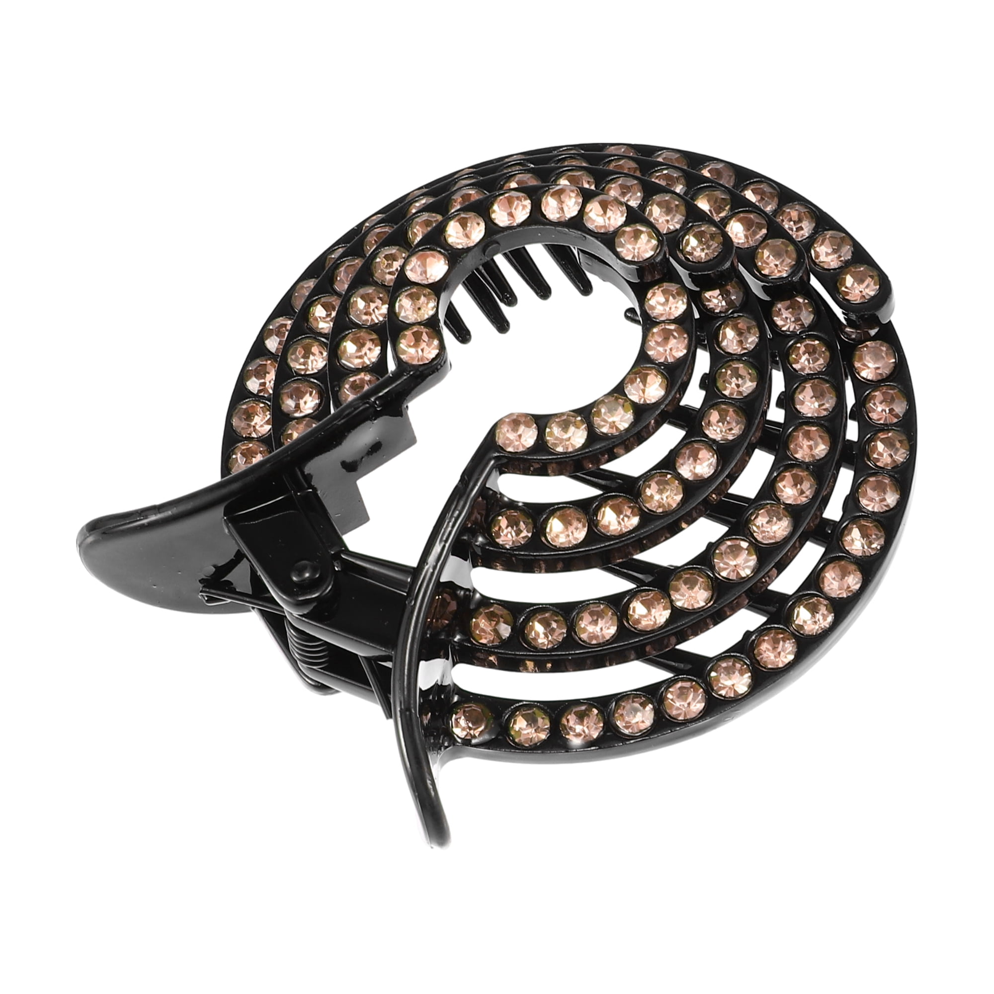 Unique Bargains Dome Round Hair Clips, Suitable Daily Styling and Makeup Champagne