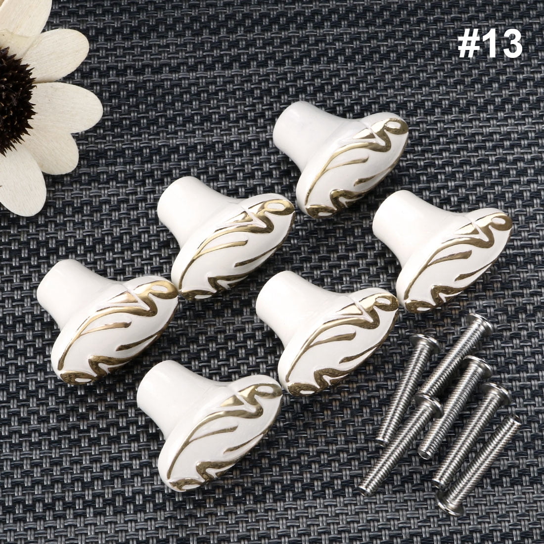 Unique Bargains Door Cabinet Pull Handle Knobs Nickel Finish