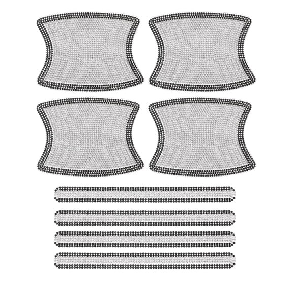 Unique Bargains Door Handle Scratch Protector Anti-scratch 8x10cm Auto Unique Bargains Door Handle Protective Film White,Black 1 Set