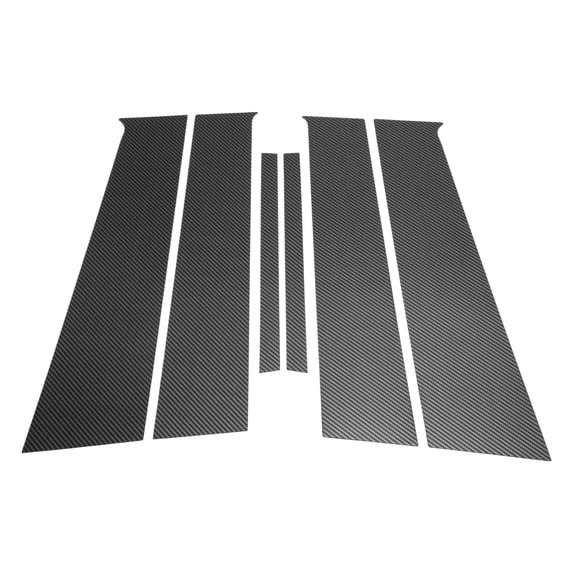 Unique Bargains Door Pillar Window Trim Anti Scratch Sticker Pillar Posts Cover for Nissan Almera/Sunny/Versa 2020-2023 Black Carbon Fiber Front Rear Left Right