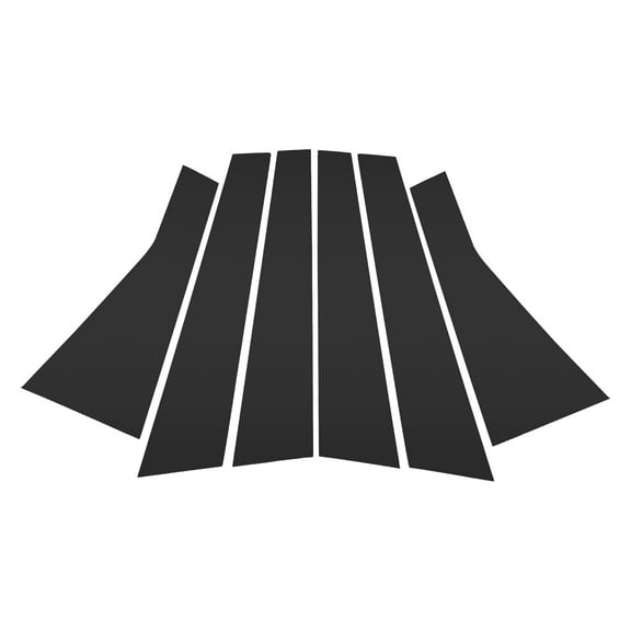 Unique Bargains Door Pillar Window Trim Anti Scratch Sticker Pillar Posts Cover for Jeep Cherokee 2016-2020 Black Front Rear Left Right 6 Pcs