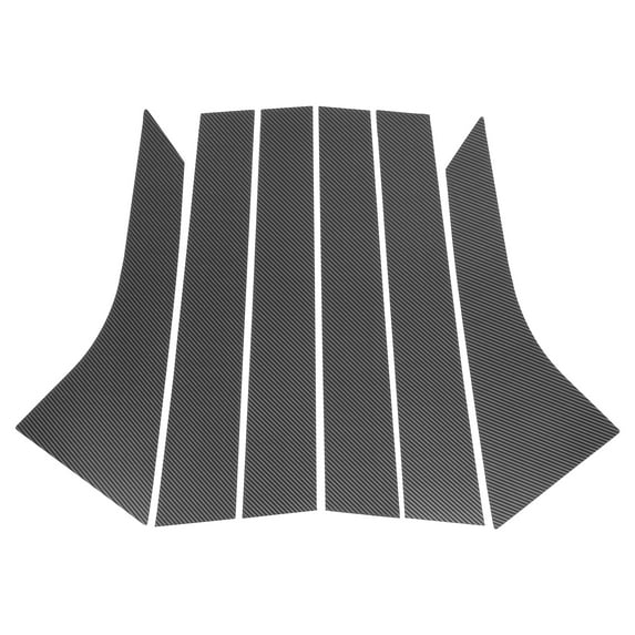 Unique Bargains Door Pillar Window Trim Anti Scratch Sticker Pillar Posts Door Outer Exterior Cover for Ford Focus 2008-2011 Carbon Fiber Pattern Black