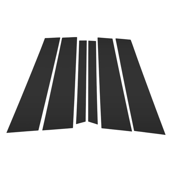 Unique Bargains Door Pillar Window Trim Anti Scratch Sticker Pillar Posts Door Outer Exterior Cover for Volvo XC40 2020-2021 Black Front Rear Left Right