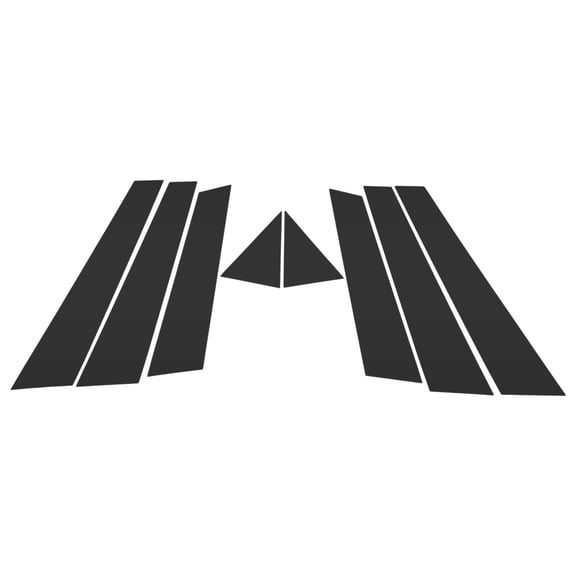Unique Bargains Door Pillar Window Trim Anti Scratch Sticker Pillar Posts Door Outer Exterior Cover for Volvo XC60 2018-2023 Black Front Rear Left Right 8 Pcs