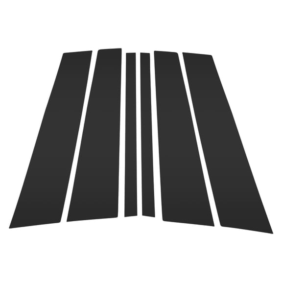 Unique Bargains Door Pillar Window Trim Anti Scratch Sticker Pillar Posts Door Outer Exterior Cover for Volvo XC90 2002-2015 Black Front Rear Left Right