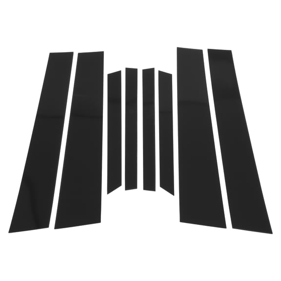 Unique Bargains Door Pillar Window Trim Anti Scratch Sticker Pillar Posts Door Outer Exterior Cover for BMW X6 2015-2019 Black 8 Pcs