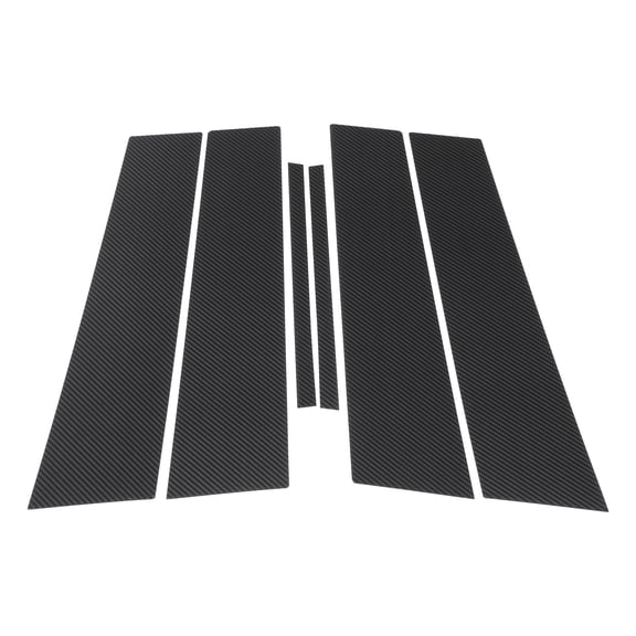Unique Bargains Door Pillar Window Trim Front Rear Left Right for Lexus ES 18-25 Anti Scratch Sticker Pillar Posts Door Outer Exterior Cover Black Carbon Fiber 6 Pcs