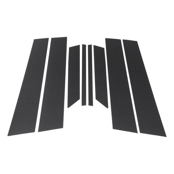Unique Bargains Door Pillar Window Trim Front Rear Left Right for Mazda 6 GH1 Liftback 2008-2013 Anti Scratch Sticker Pillar Posts Door Outer Exterior Cover 8 Pcs