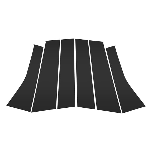 Unique Bargains Door Pillar Window Trim Front Rear Left Right for Mitsubishi Outlander 05-12 Anti Scratch Sticker Pillar Posts Door Outer Exterior Cover Black 6 Pcs