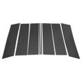 thumbnail image 1 of Unique Bargains Door Pillar Window Trim for Lincoln Navigator 2018-2022 Front Rear Left Right Anti Scratch Sticker Pillar Posts Door Outer Exterior Cover 8 Pcs Carbon Fiber Pattern Black, 1 of 8