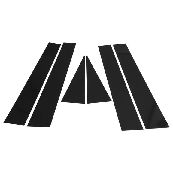 Unique Bargains Door Pillar Window Trim for Chevy Captiva 2006-2015 Front Rear Left Right Anti Scratch Sticker Pillar Posts Cover 6 Pcs Black