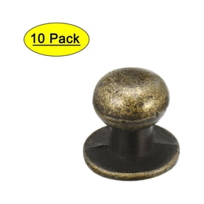Uxcell 12mmx11mm Door Vintage Style Single Hole Zinc Alloy Round Knob Pull Handle 10 Pcs
