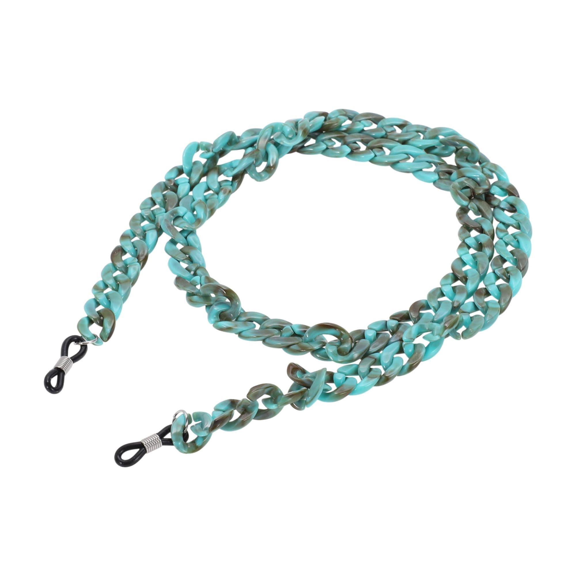 Unique Bargains Dopamine Color Pattern Eyeglass Chain 27.56" 1 Pc Dark Green