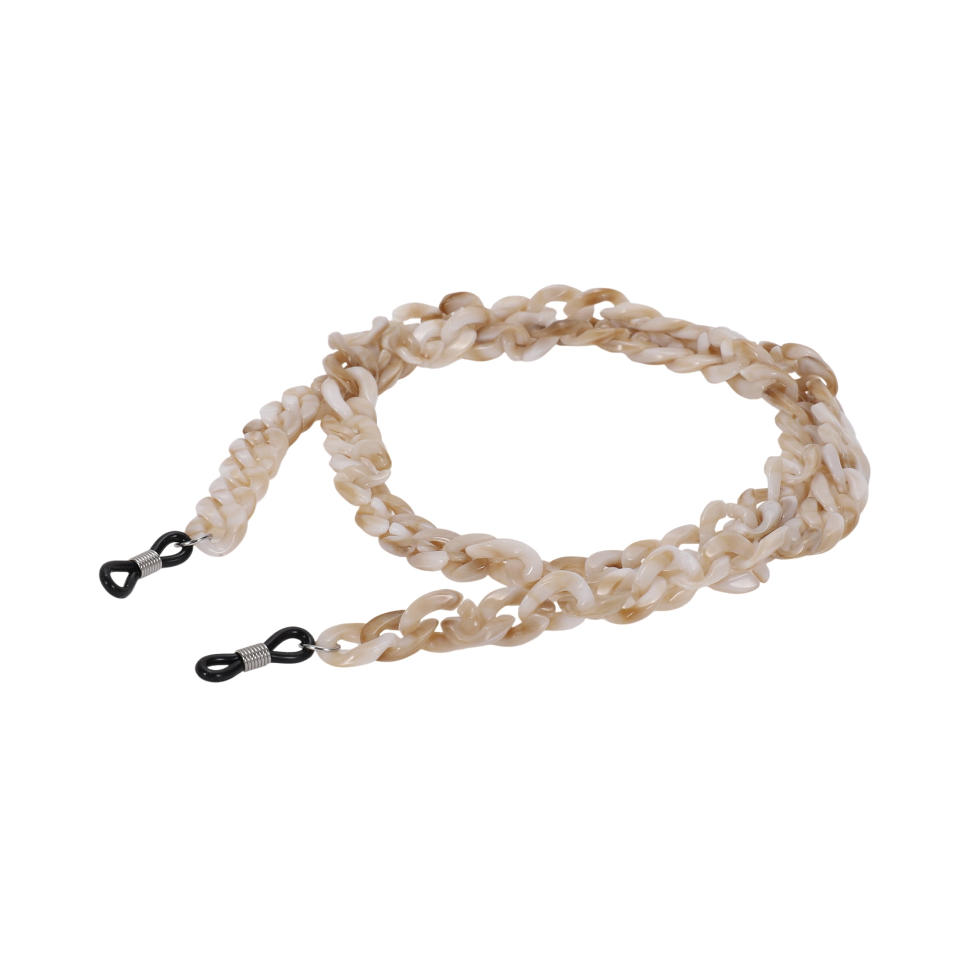 Unique Bargains Dopamine Color Pattern Eyeglass Chain 27.56" 1 Pc Light Brown