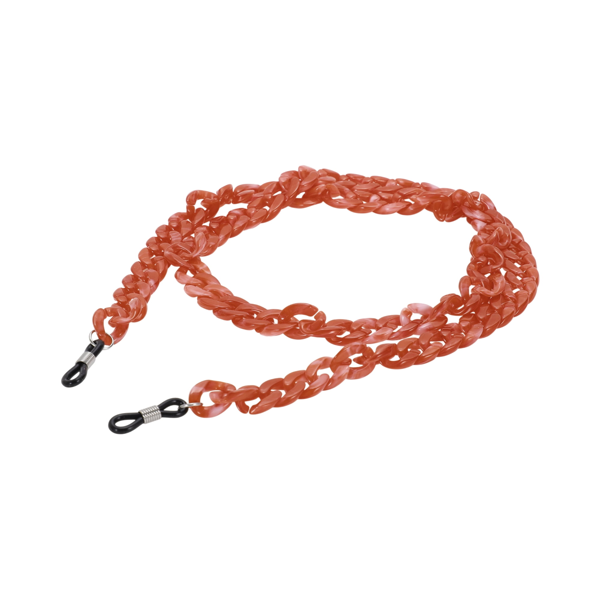 Unique Bargains Dopamine Color Pattern Eyeglass Chain 27.56" 1 Pc Orange