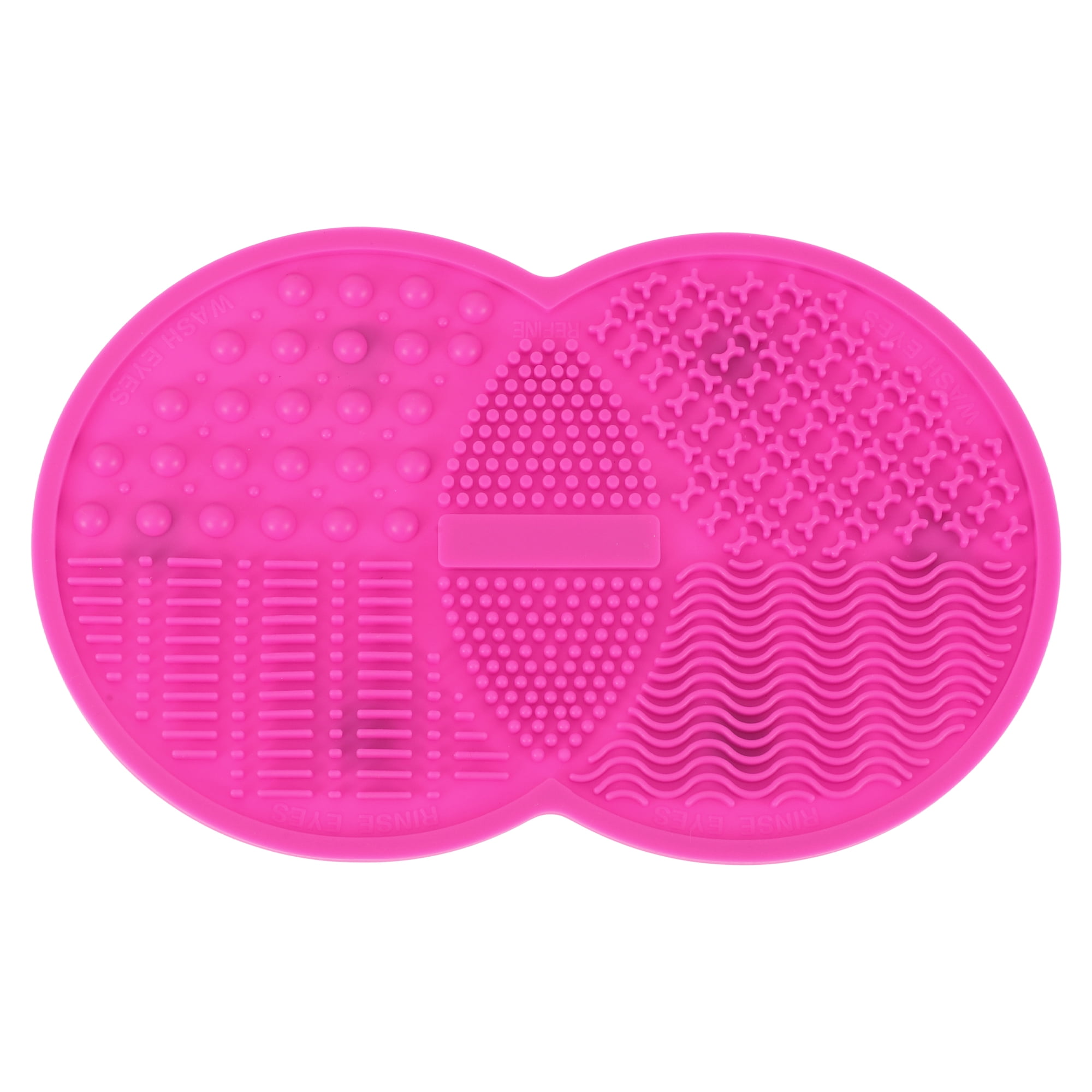 Unique Bargains Double Circle Shape Makeup Sponge Brush Cleaner 1 Pc Rose Red