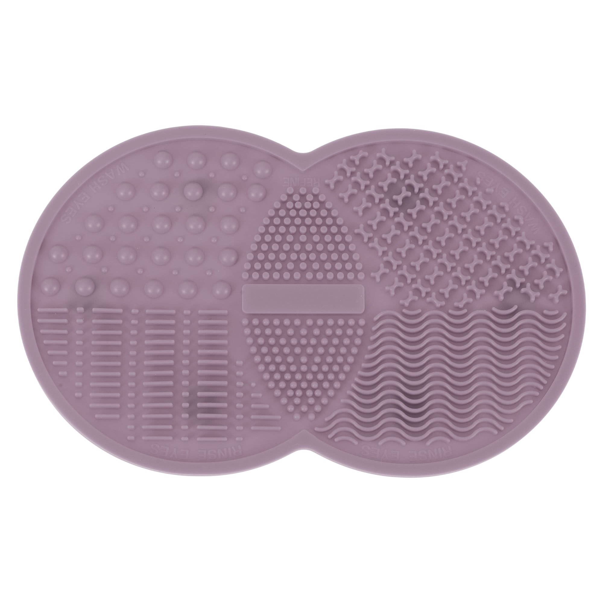 Unique Bargains Double Circle Shape Makeup Sponge Brush Cleaner Gray, Purple
