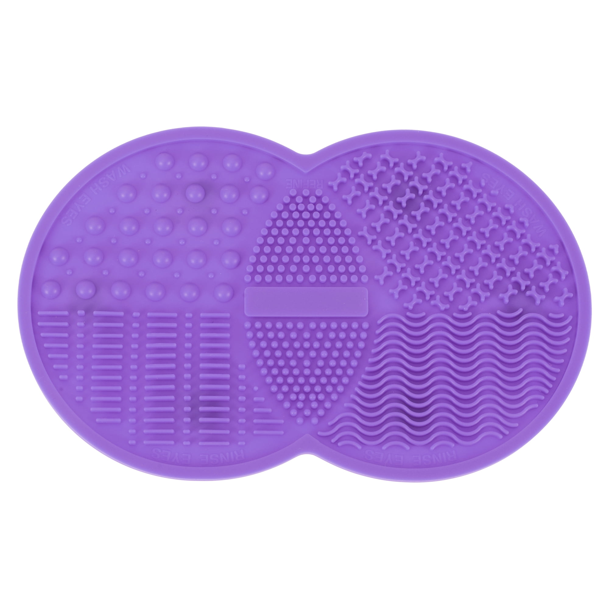 Unique Bargains Double Circle Shape Makeup Sponge Brush Cleaner Purple