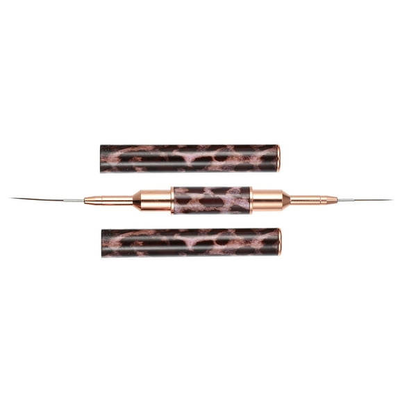 Unique Bargains Double Ended Acrylic Nail Art Brush Gel Polish Nail Art Decorations Pen Tools for Home DIY Manicure