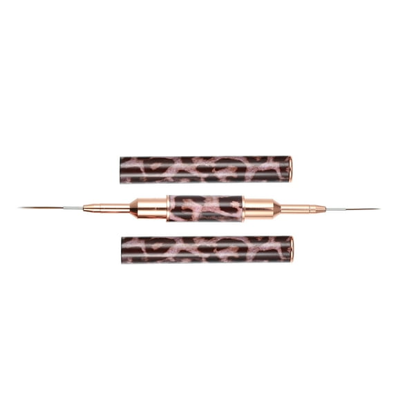 Unique Bargains Double Ended Acrylic Nail Art Brush Gel Polish Nail Art Pen Tools for DIY Manicure Leopard Print