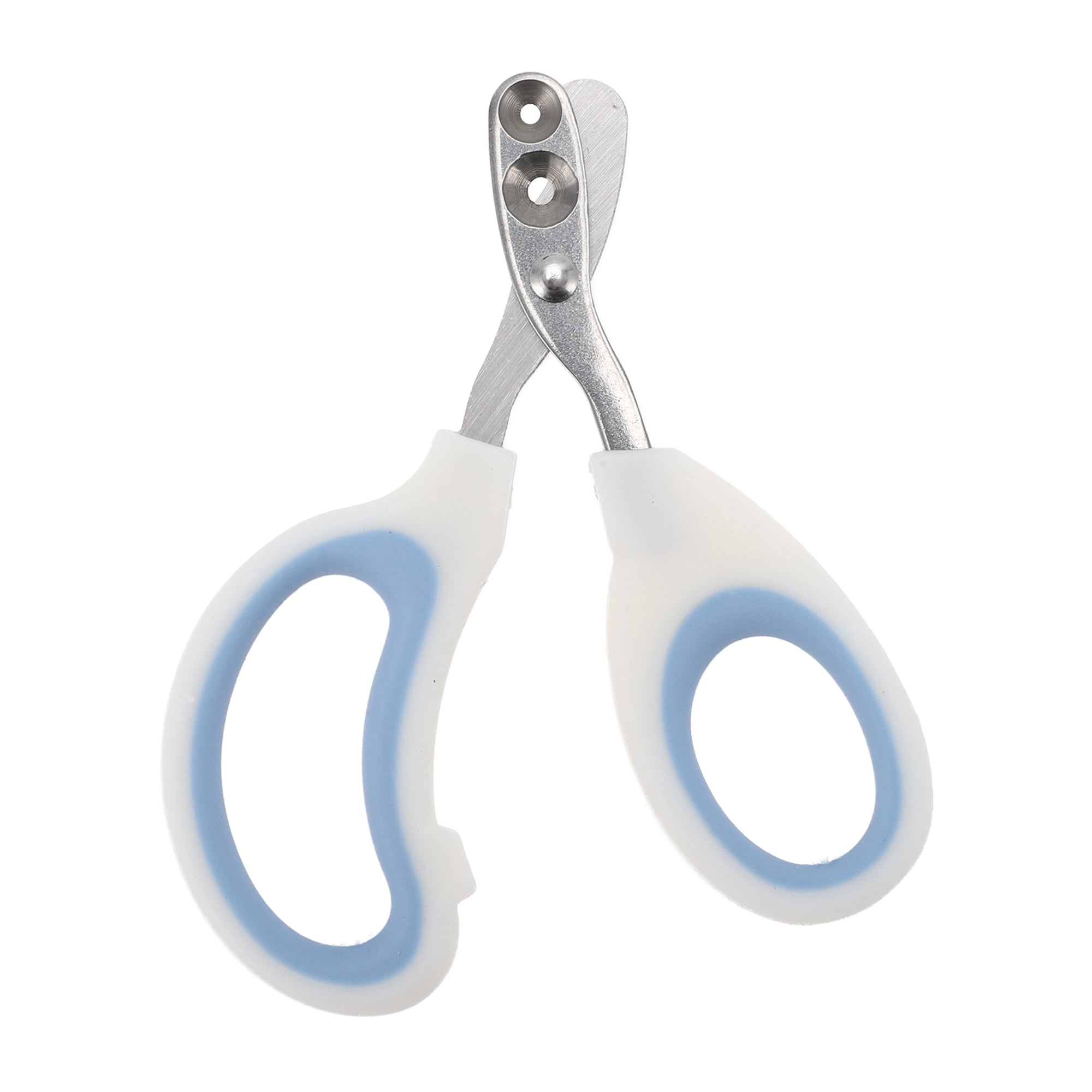 Unique Bargains Double Hole Pet Nail Clippers 3.94"x2.56" 1 Pc White Blue