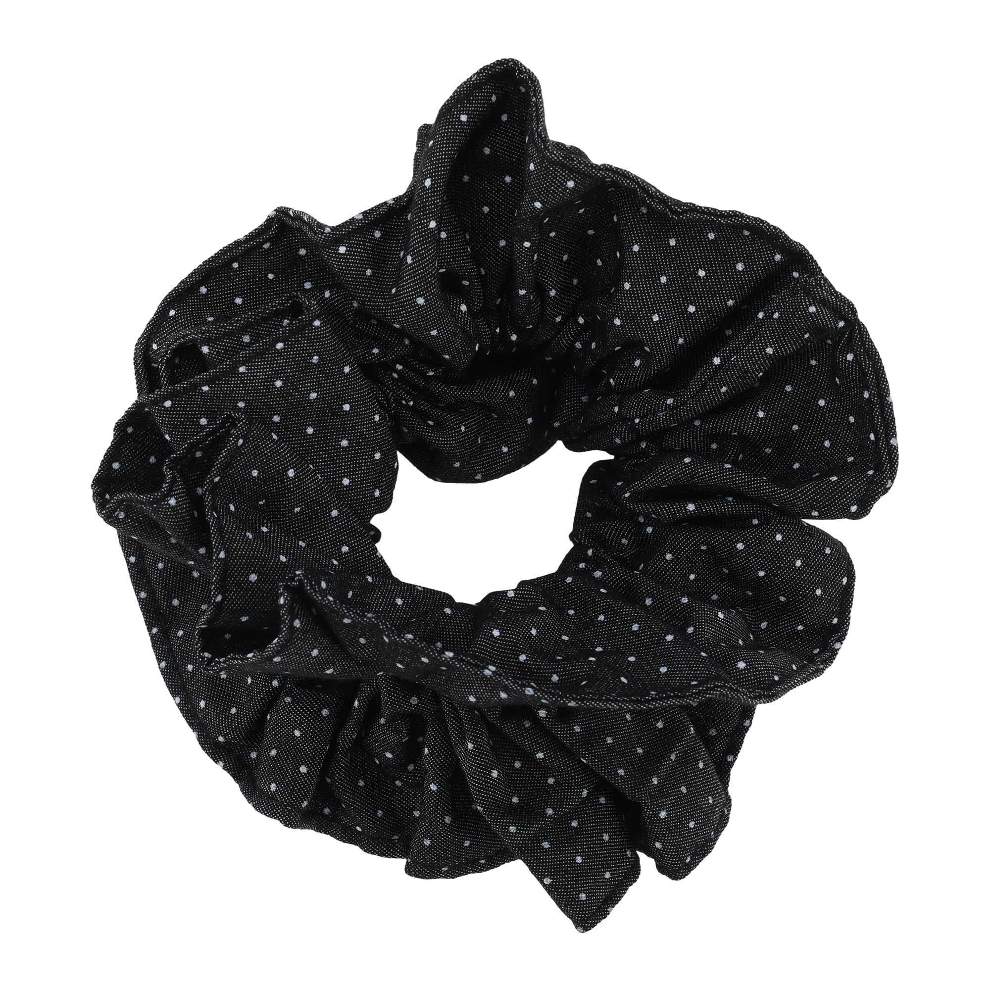 Unique Bargains Double Layer Denim Hair Ties Fashionable Style Black Large