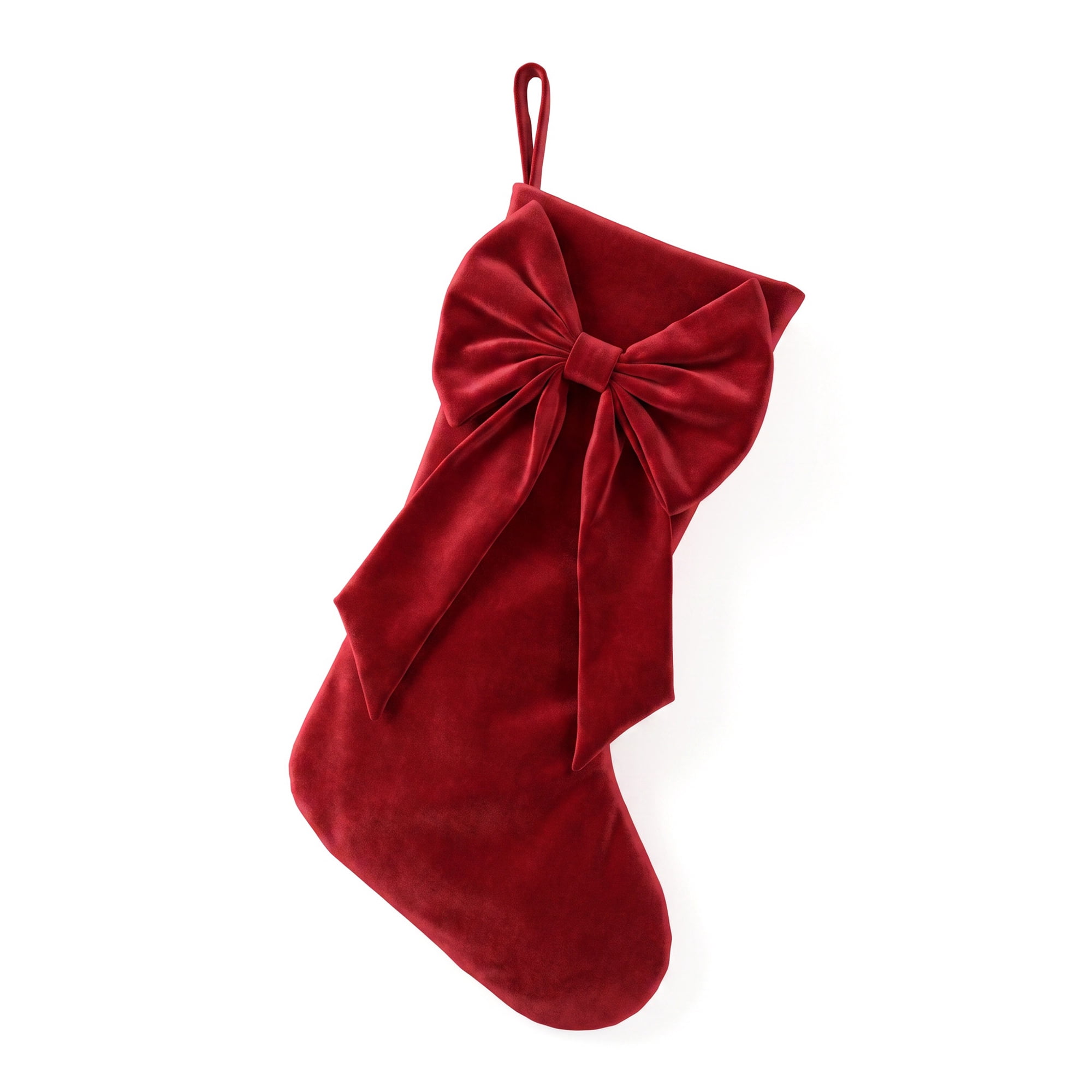 Unique Bargains Double-Layer Whimsical Extra-Large Hearthside Gift Holder Stocking Red 18"