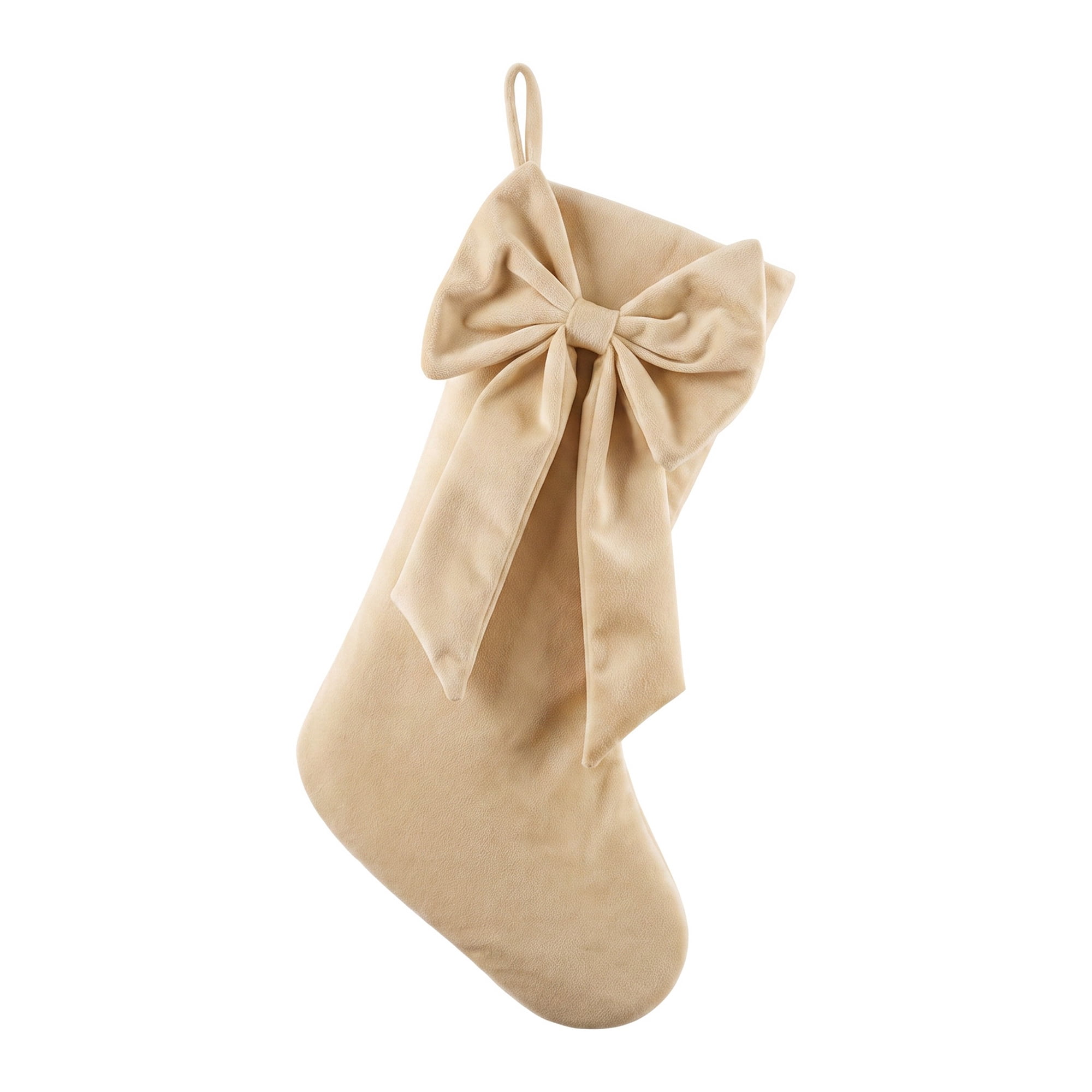 Unique Bargains Double-Layer Whimsical Extra-Large Hearthside Gift Stocking Champagne 18"