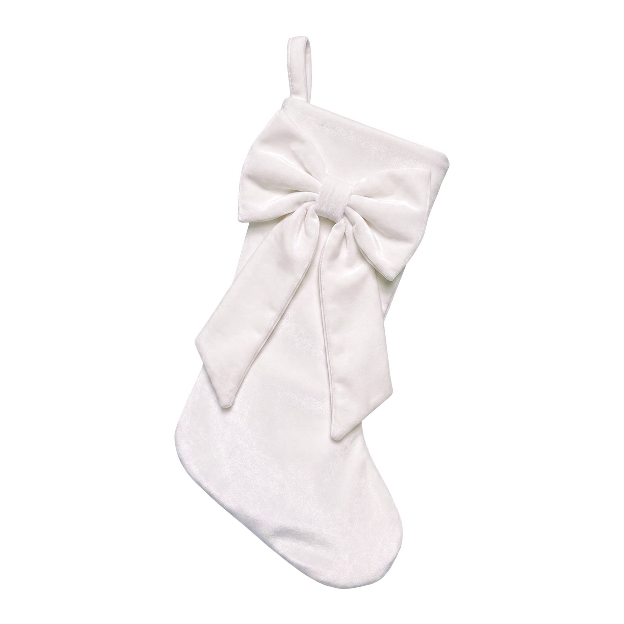 Unique Bargains Double-Layer Whimsical Extra-Large Hearthside Gift Stocking White 18"