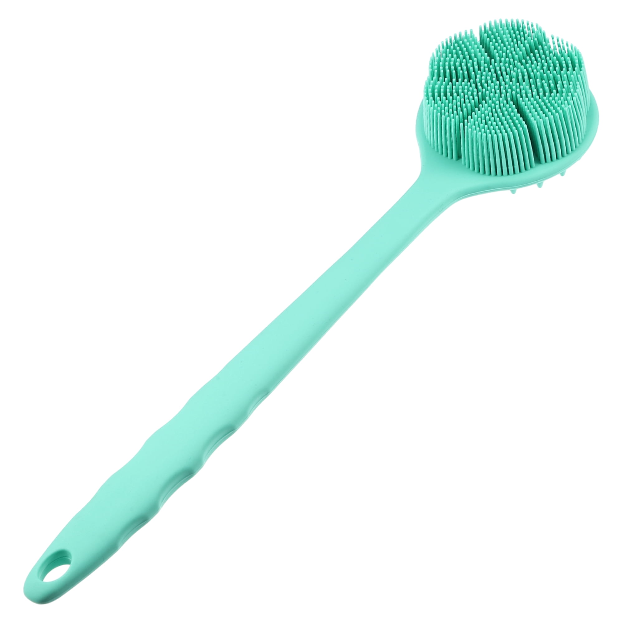 Double Side Long Handle Bath Brush Back Scrubber for Bath 14.17 Length 1 Pc Green