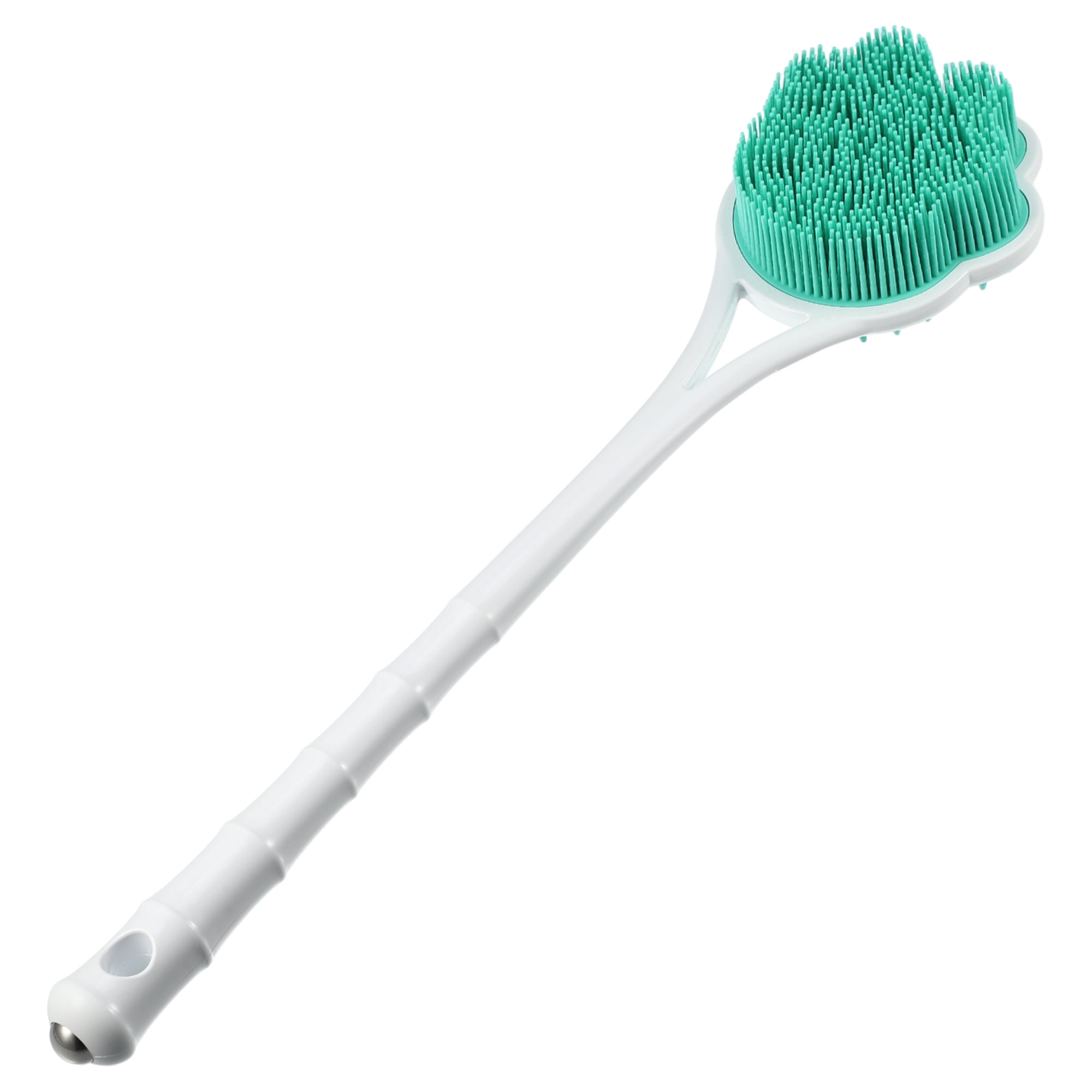Unique Bargains Double Side Long Handle Bath Brush for Shower 15.75" 1Pc Green