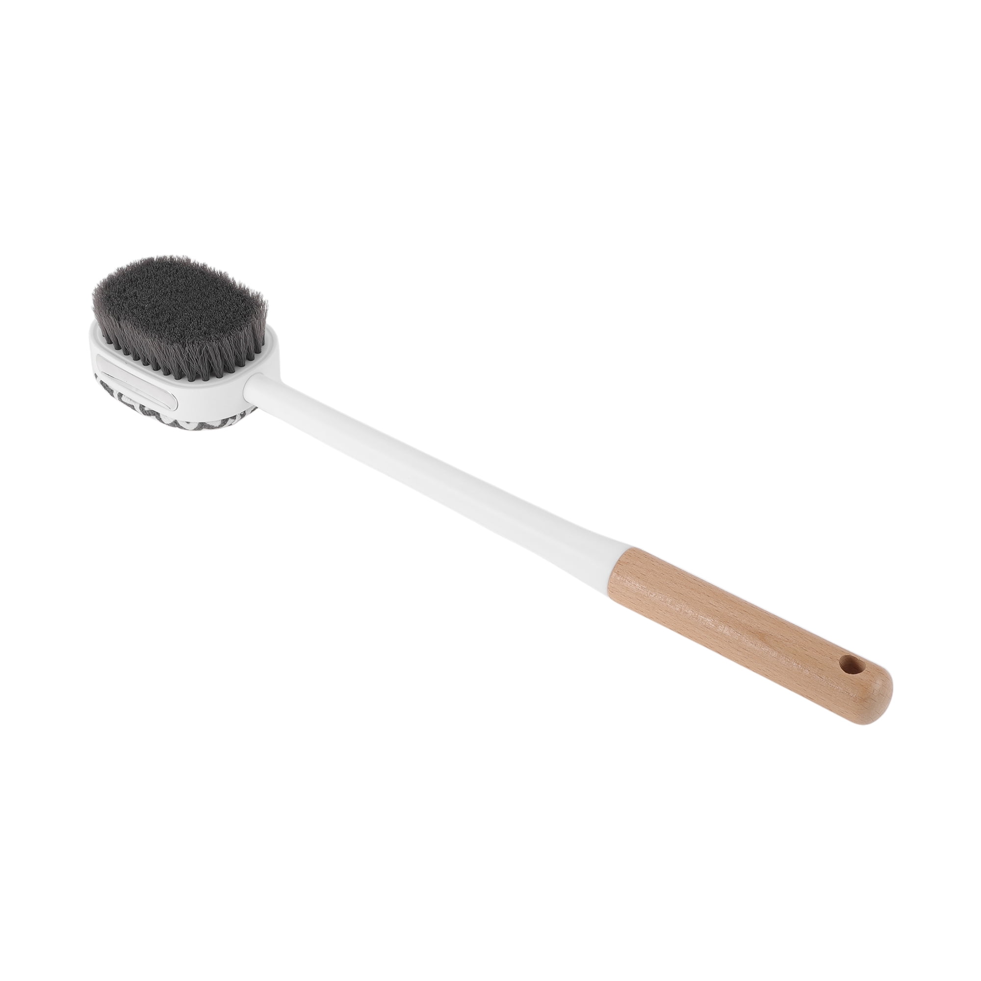 Unique Bargains Double Sided Bristle Beech Bath Brush 1 Pc Double Sided Velvet Beech