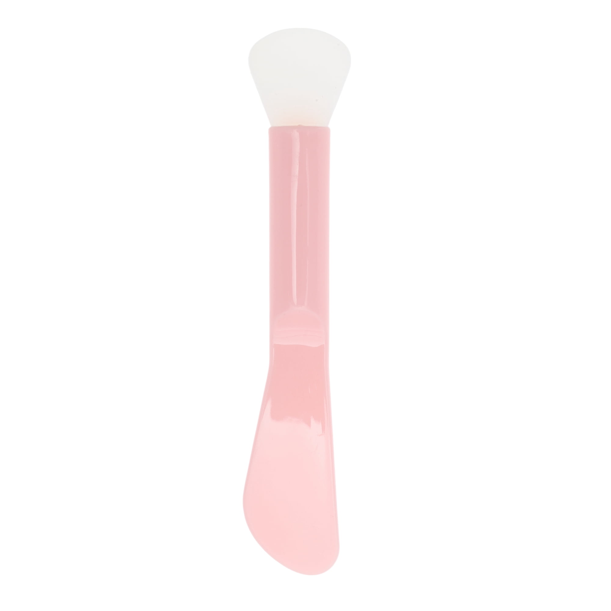 Unique Bargains Double-headed Fan Type Facial Mask Brush 1 Pc Pink