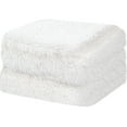 thumbnail image 1 of Unique Bargains Double-sided Fluffy Shaggy Faux Fur Blanket White Twin(60" x 80"), 1 of 8