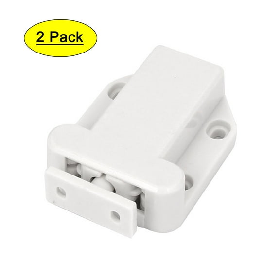 Unique Bargains Drawer Furniture Door Screws Mounted Push to Open Catch Touch Latch 2Pcs