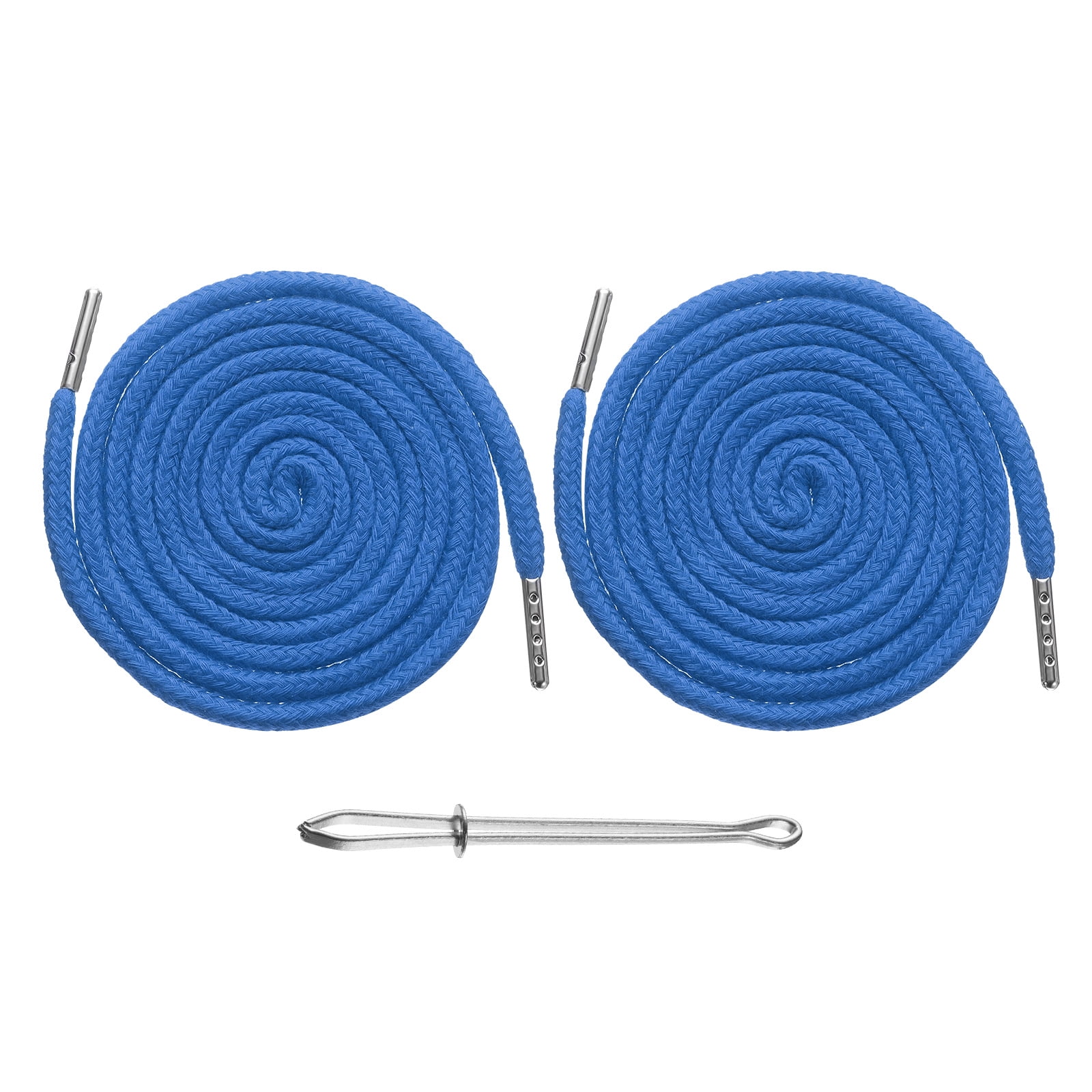 Unique Bargains Drawstring Cords with Threader Tool Set for General Apparel Lake Blue