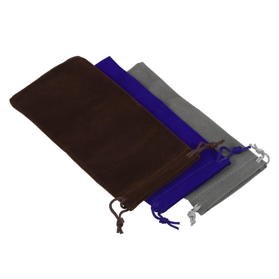 Unique Bargains Drawstring Gift Bags Storage Pouch for Jewelry Glasses Wedding Royal Blue