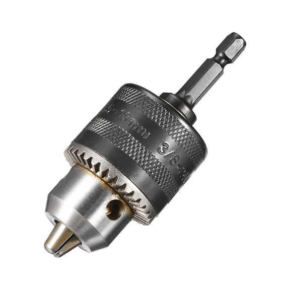 Unique Bargains Drill Chuck, 3-Jaw Key Chuck w SDS-Plus Hex Shank, 3/8 inch-24UNF