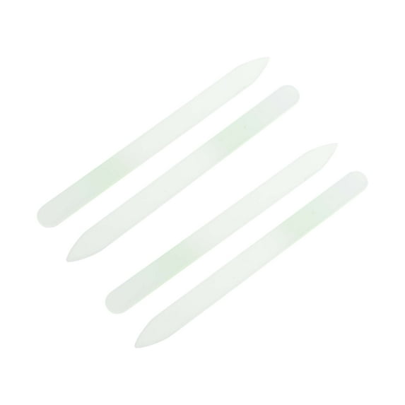 Unique Bargains Dual-Color Glass Multifunctional Nail File 4 Pcs White Gradient Green