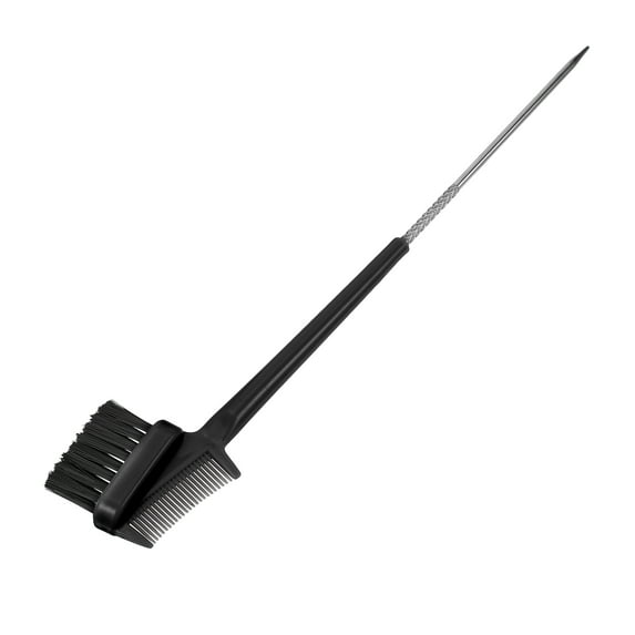 Unique Bargains Dual Comb Eyebrow Brushes for Women Eyelash Eyebrow Travel Makeup Tool Black 8.15" Length