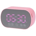 thumbnail image 1 of Unique Bargains Digital Alarm Clock with FM Radio for Heavy Sleepers 3.3"x1.6"x2" Pink, 1 of 6